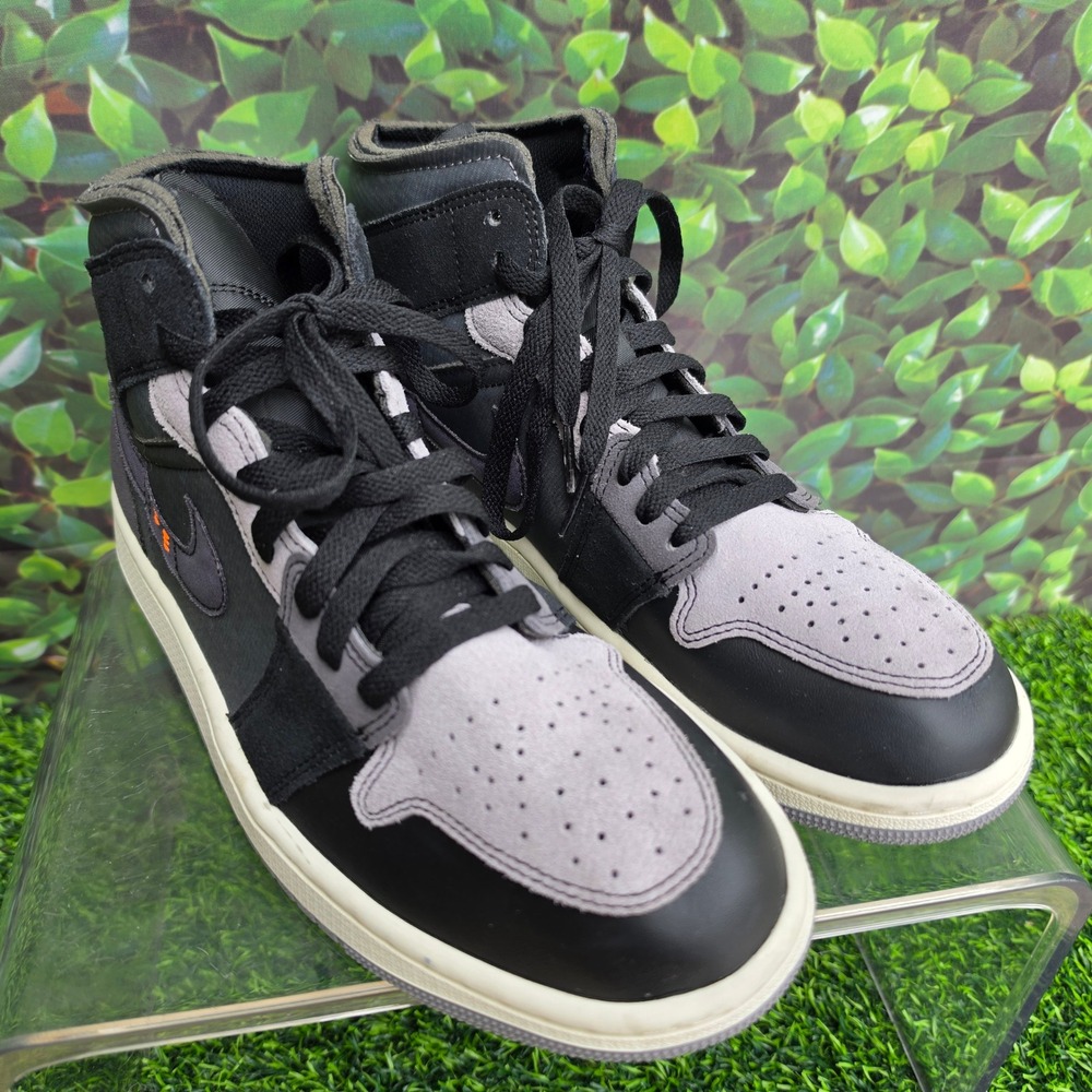 Air Jordan 1 Mid SE Craft Inside Out Black Grey DM9652-001 Mens Size 9